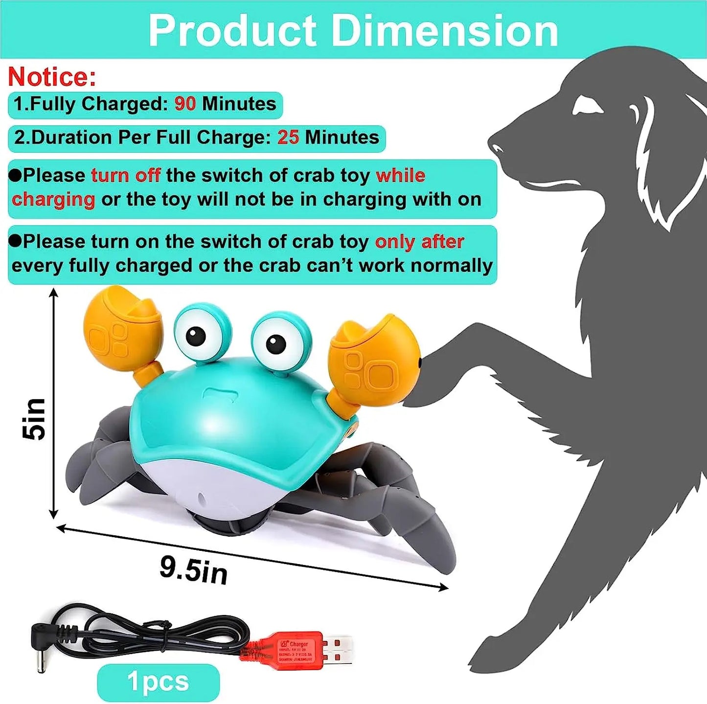 CrabChase™ - Interactive Pet Toy